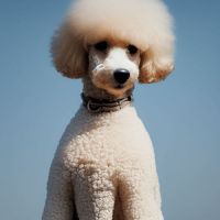 White Poodle Standing